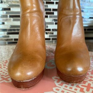 Giani Bernini Caramel Leather Ankle Boots